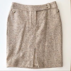 The Limited Beige Wool Fitted Skirt, size 2